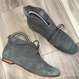 Wolverine 1000 mile bettula in blue gray suede wingtip chukka boots size…